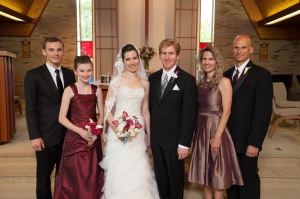 Mitch, Hannah, Donna and Bob Hudson at our wedding, 6 July 2013.